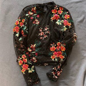 Sheer Floral Top